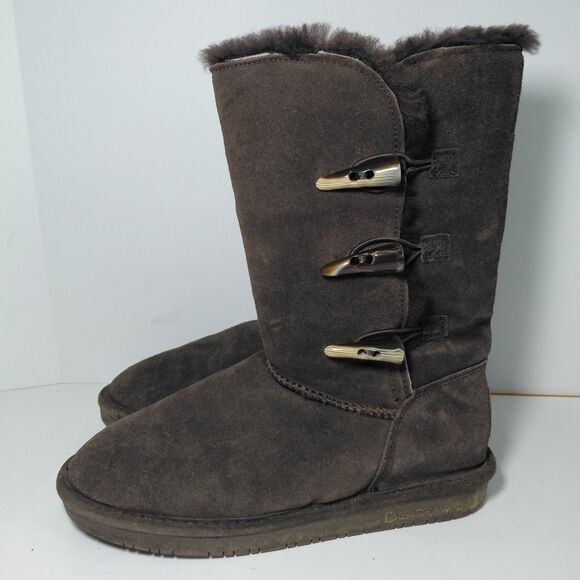 BearPaw Shoes - Bearpaw Suede & Sheepskin  Boots Womens Size 9 Chocolate Brown